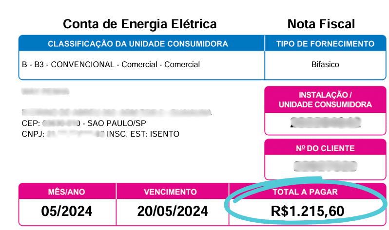 boleto conta de energia depois de energia solar